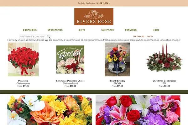 Custom Florist Website Design by Media99